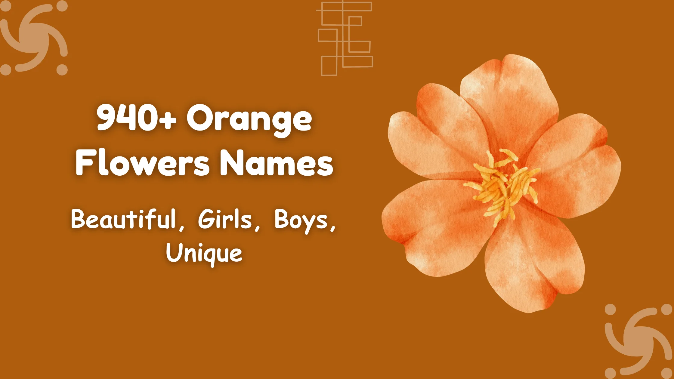 Orange Flowers Names