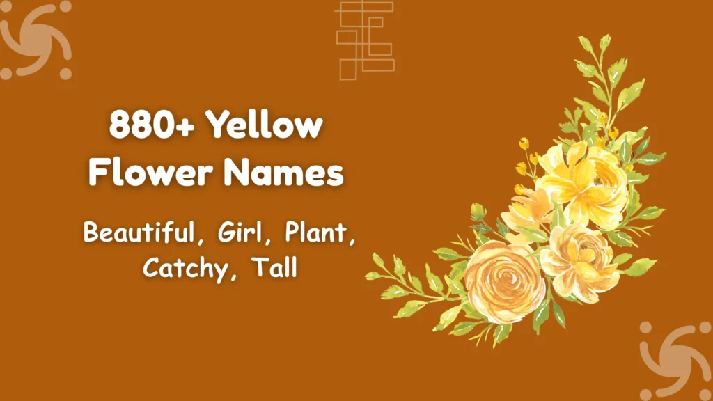 Yellow Flower Names