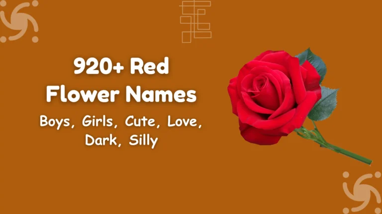 Red Flower Names